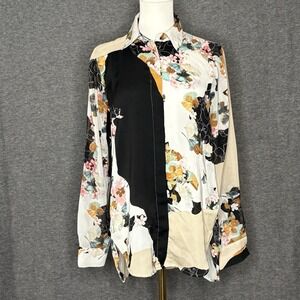 3.1 Phillip Lim for Target Womens XS Blouse Floral Mixed Print Long Sleeve